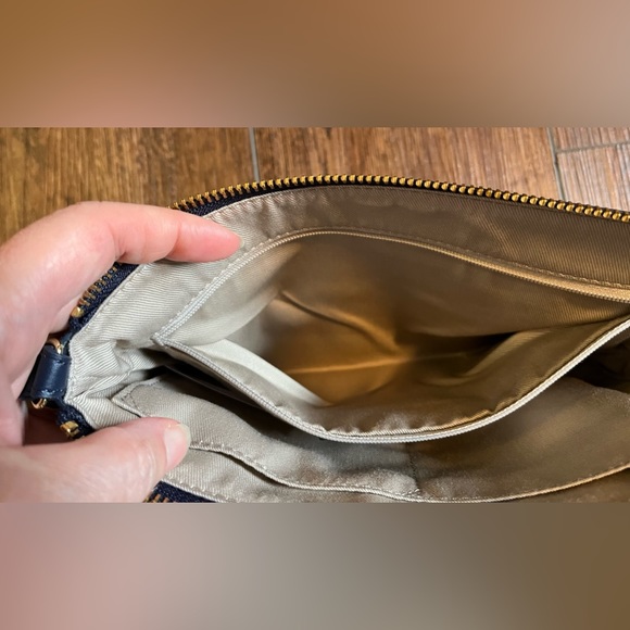 NWOT Talbots wristlet, clutch, pouch. Blue, green, yellow and pink plaid. - Picture 7 of 12